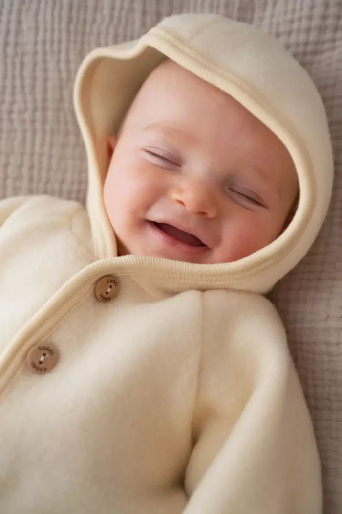 WOOL FLEECE JACKET NATURAL - baby