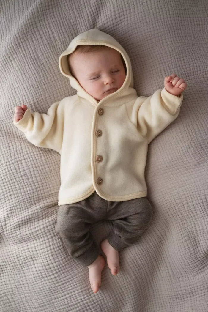 WOOL FLEECE JACKET RED - baby