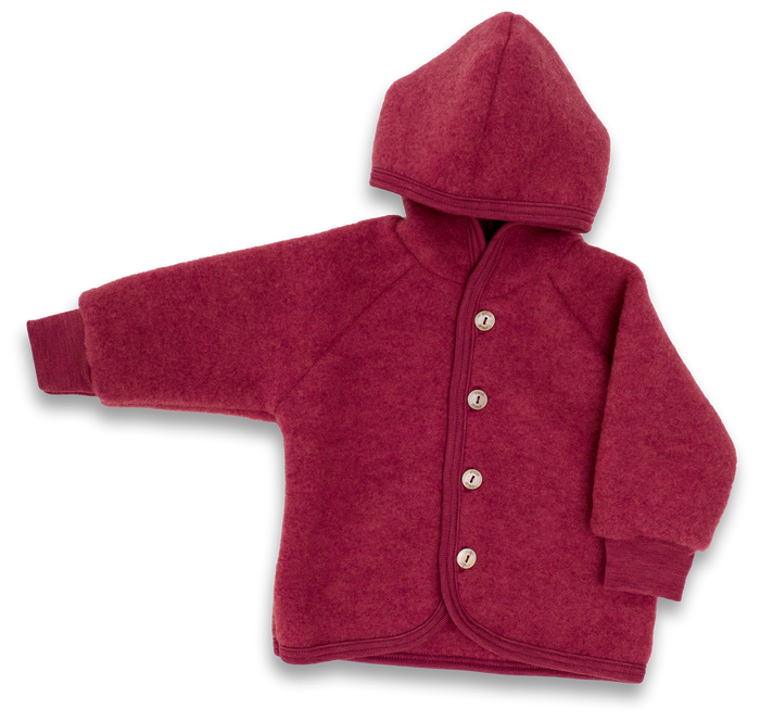WOOL FLEECE JACKET RED - baby