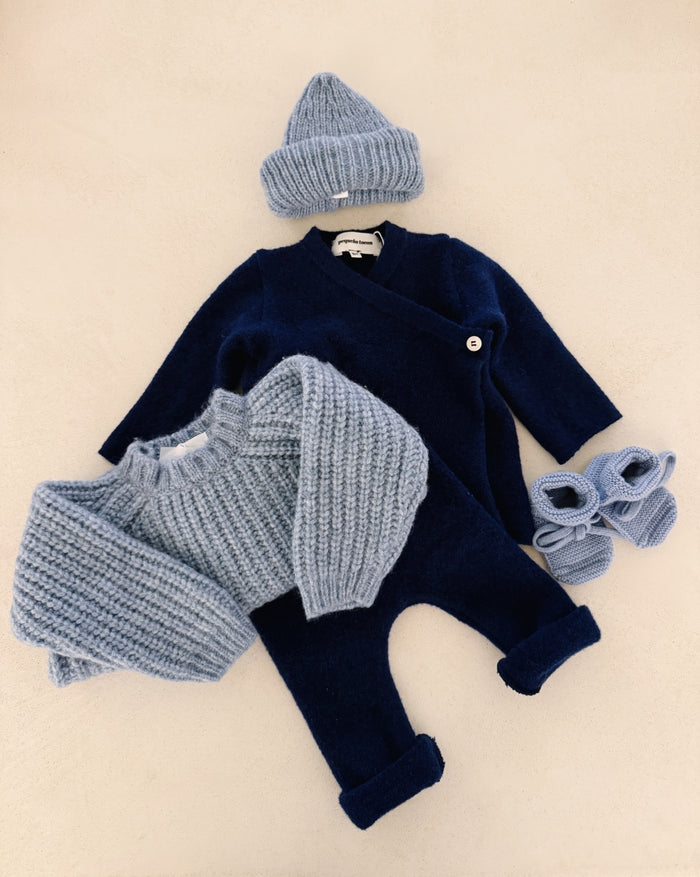 WOOL FUZZY SWEATER BLUE - BABY&KIDS