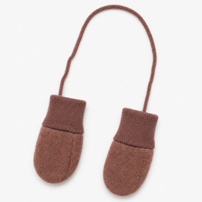 WOOL MITTENS CINNAMON - 0-6M