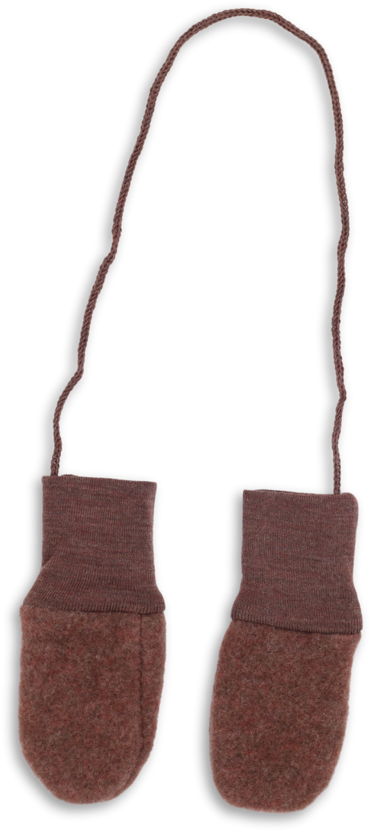 WOOL MITTENS CINNAMON - 0-6M