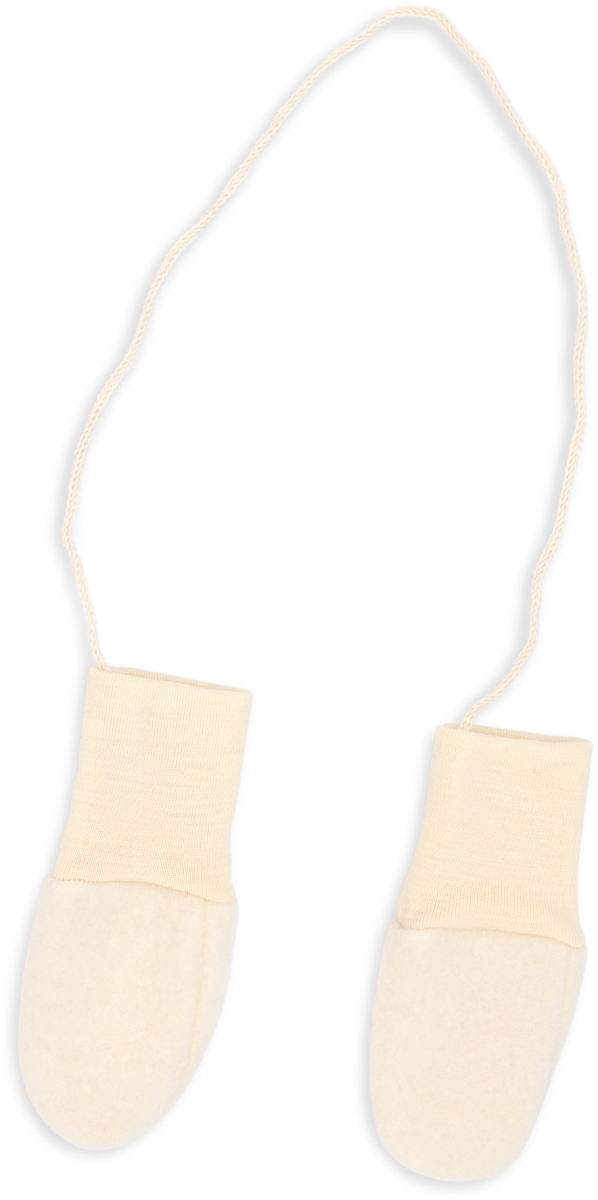 WOOL MITTENS NATURAL - 0-6M