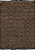 Woven Seaside Jute Collection Area Rug - Oia Rectangle Black and Natural Main
