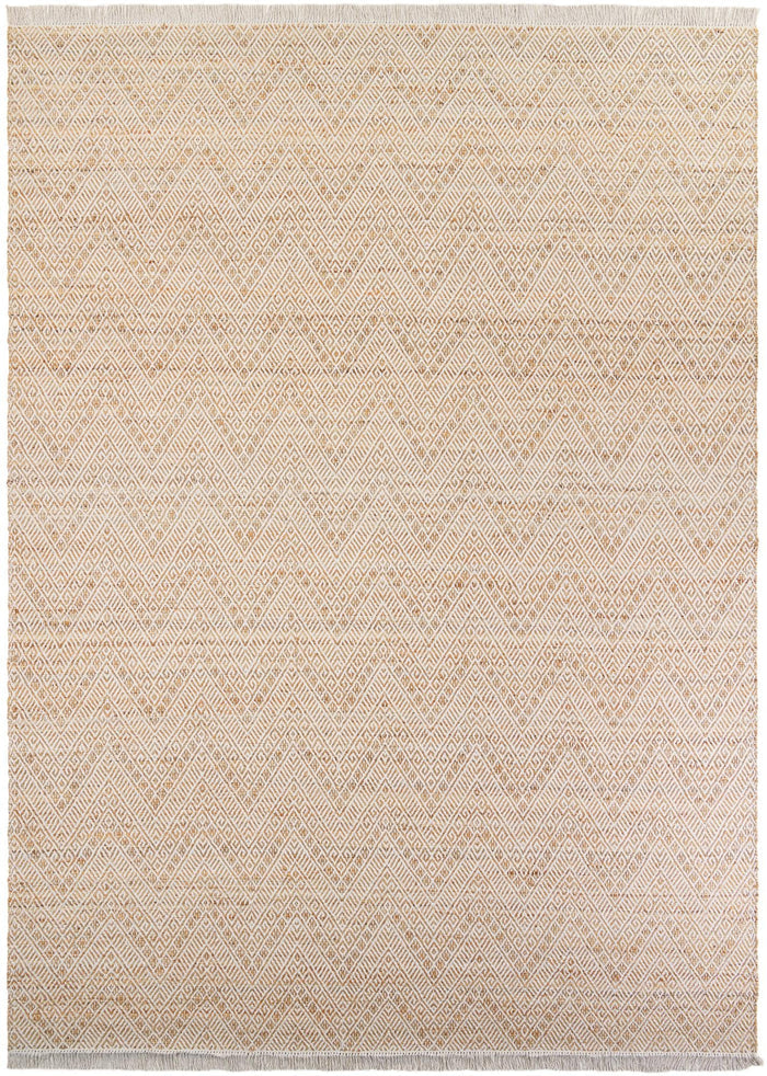 Woven Seaside Jute Collection Area Rug - Oia Rectangle Natural and White  lifestyle 2