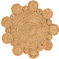 Woven Seaside Jute Collection Area Rug - Sienna Round Natural Main