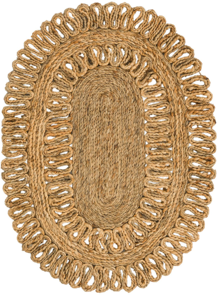 Woven Seaside Jute Collection Area Rug - Varadero Oval Natural  lifestyle 2