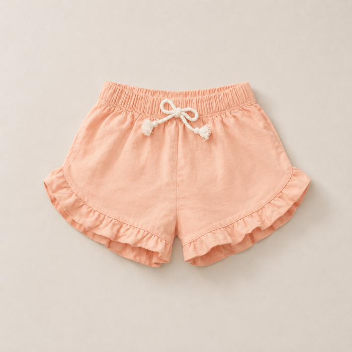 WOVEN SHORTS SOFT PEACH - BABY
