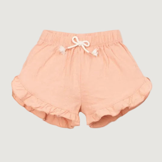 WOVEN SHORTS SOFT PEACH - BABY