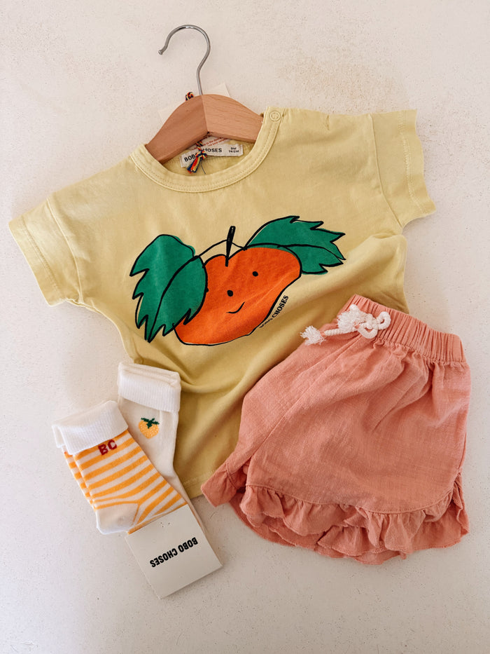 WOVEN SHORTS SOFT PEACH - BABY
