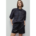 Xena Short Sleeve Top in Navy