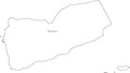 Digital Black & White Yemen map in Adobe Illustrator EPS vector format