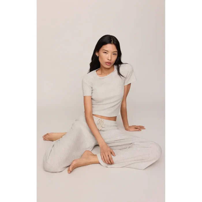 Z Supply Waffle Brushed Thermal Pant in Feather Grey