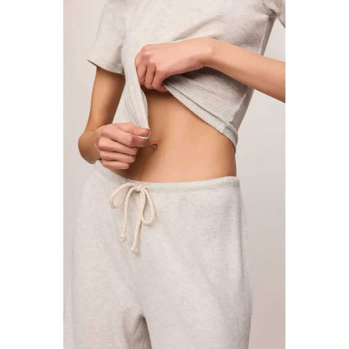 Z Supply Waffle Brushed Thermal Pant in Feather Grey