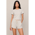 Z Supply Waffle Short in Feather Grey