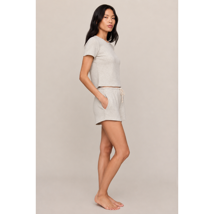 Z Supply Waffle Short in Feather Grey