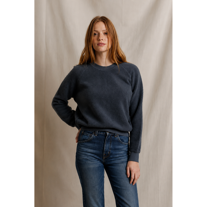 Ziggy Reverse Fleece Crewneck Sweatshirt in Turbulence