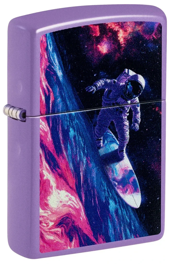 Zippo Star Surfer Design Classic Smoky Lavender Matte Color Image 46999