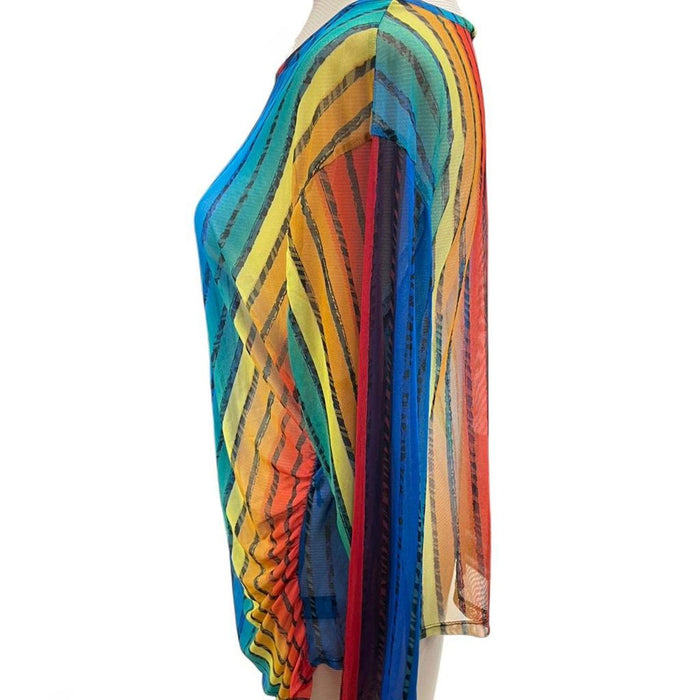 Zuge collection multicoloured sheer mesh top