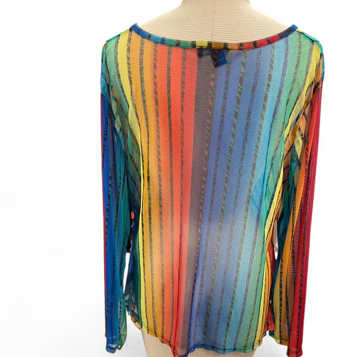 Zuge collection multicoloured sheer mesh top
